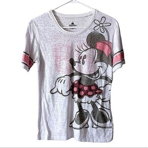 DISNEY World Disney Parks Minnie Mouse Jersey Style Short Sleeve T-shirt Size M